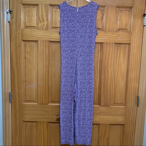 Michael Michael Kors Navy Floral Jumpsuit Size Medium NWT - Picture 7 of 9